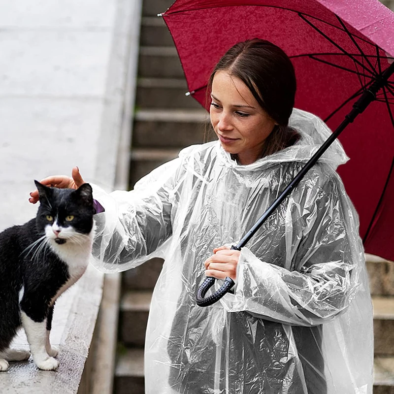 6Pcs Disposable Waterproof Rai - Emergency Poncho Rain ulasan dan harga