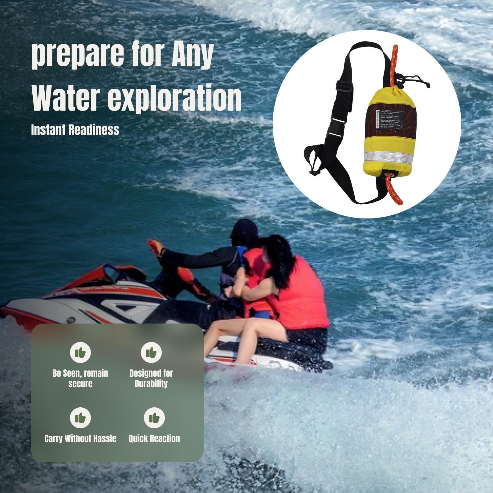 Kayak Throw Rope Bag Water Res - Rescue Rope Throw ulasan dan harga